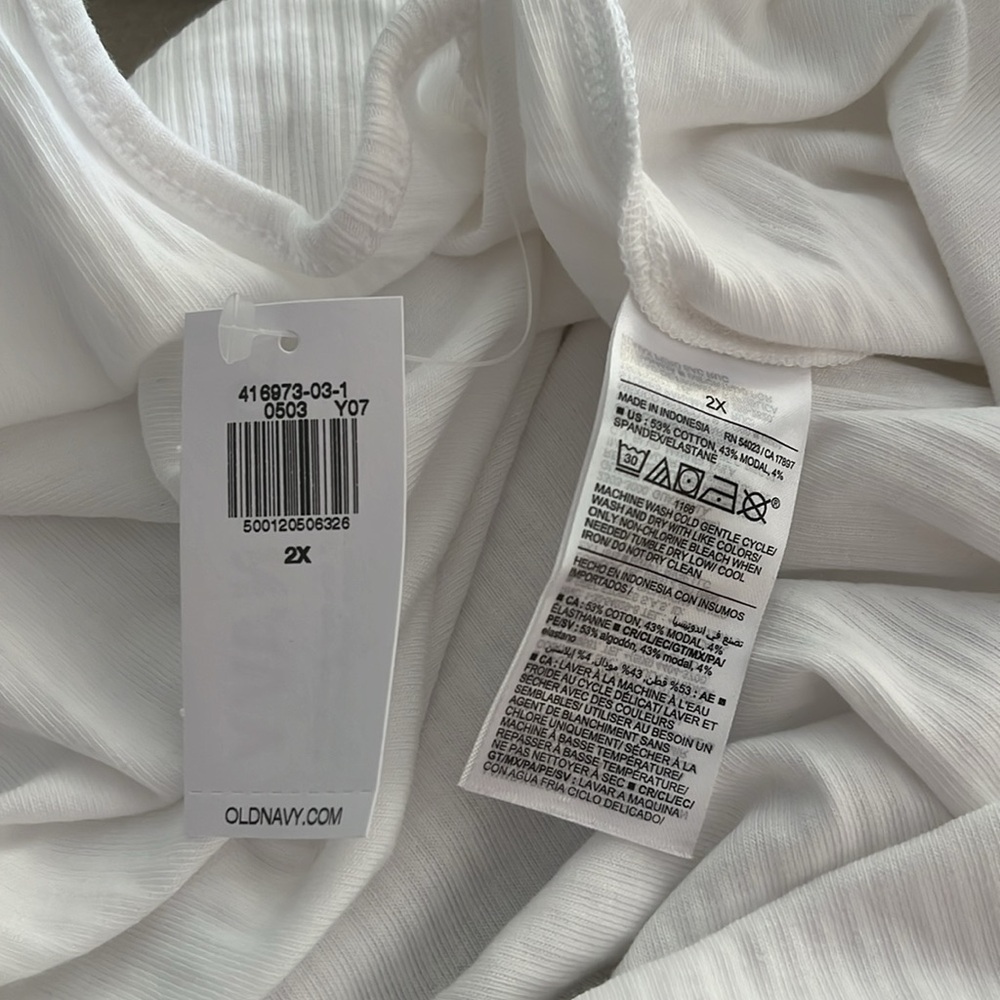 Plus size white Old Navy off-shoulder top - Picture 5 of 7